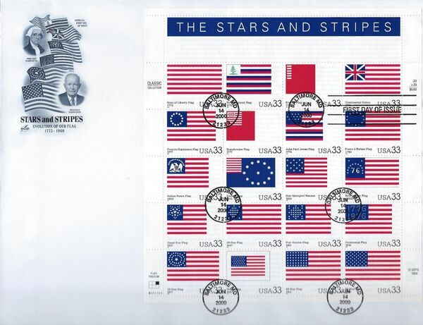 United States of America 2000 The Stars and Stripes FDCa