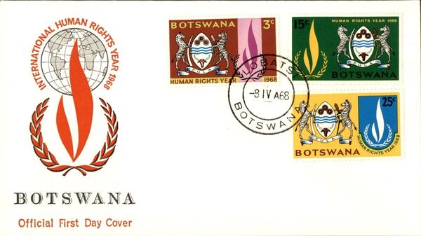 Botswana 1968 International Human Rights Year FDCa