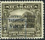 Nicaragua 1932 Stamps of 1914-1932 Surcharged in Black d