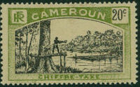 Cameroon 1925 Man Felling Tree f