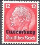German Occupation-Luxembourg 1940 Stamps of Germany (1933-1936) Overprinted in Black g