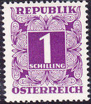 Austria 1949 Postage Due Stamps - Square frame with digit (1st Group) k