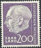 Saar 1957 President Theodor Heuss t