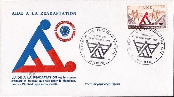 France 1978 Rehabilitation Assistance FDCd