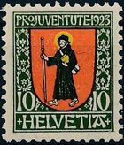 Switzerland 1923 PRO JUVENTUTE - Coat of Arms b