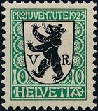 Switzerland 1925 PRO JUVENTUTE - Coat of Arms b