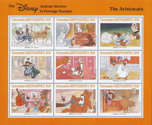 Grenada Grenadines 1988 The Disney Animal Stories in Postage Stamps SSf