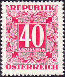 Austria 1949 Postage Due Stamps - Square frame with digit (1st Group) g