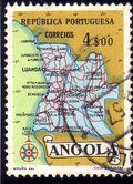 Angola 1955 Map of Angola f