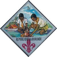 Burundi 1967 60th Anniversary of the Boy Scouts and the 12th Boy Scout World Jamboree b