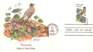 United States of America 1982 State birds and flowers FDCza49