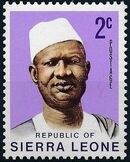 Sierra Leone 1972 President Siaka Stevens b