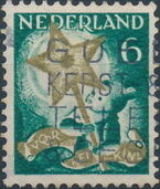 Netherlands 1933 Child Welfare Societies Surtax - Child Carrying the Star of Hope c