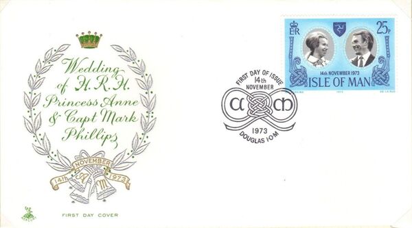 Isle of Man 1973 Wedding of Princess Anne and Capt