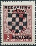 Croatia 1941 Peter II of Yugoslavia Overprinted in Black f
