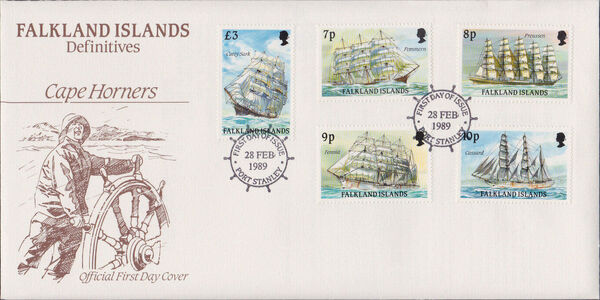 Falkland Islands 1989 Ships of Cape Horn FDCc