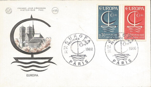 France 1966 EUROPA FDCc