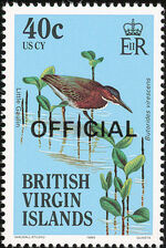 British Virgin Islands 1986 Birds Ovptd