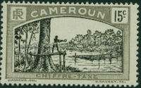 Cameroon 1925 Man Felling Tree e