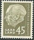 Saar 1957 President Theodor Heuss m