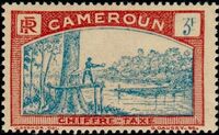 Cameroon 1925 Man Felling Tree m
