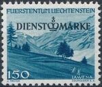 Liechtenstein 1947 Stamps of 1944-1945 overprinted - Official Stamps g