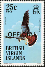 British Virgin Islands 1986 Birds Ovptd