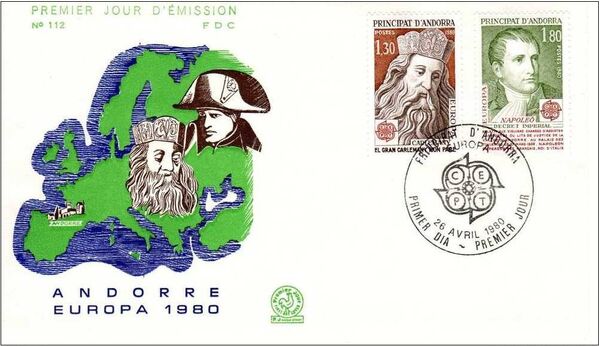 Andorra-French 1980 Europa FDCa
