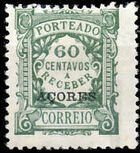 Azores 1922 Postage Due Stamps of Portugal Overprinted (1st Group) e