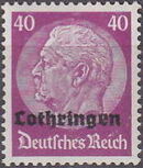 German Occupation-Lothringen 1940 Stamps of Germany (1933-1936) Overprinted in Black l