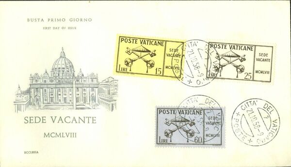 Vatican City 1958 Sede Vacante FDCd