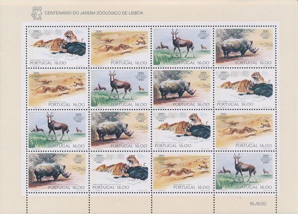 Portugal 1984 100th Anniversary of the Lisbon Zoo h