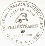 French Southern and Antarctic Territories 1989 Bicentenary of the French Revolution PMa