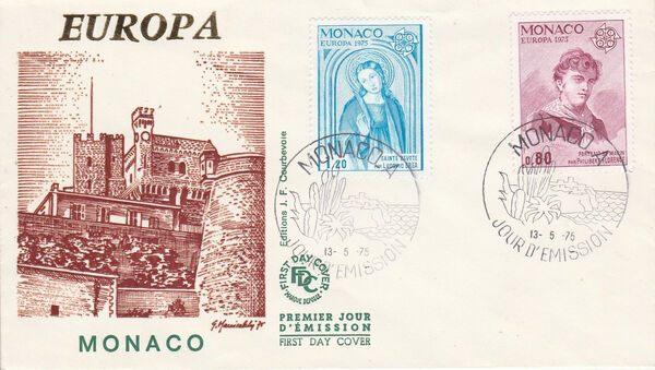 Monaco 1975 Europa FDCc