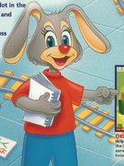 Box art illustration of Hopsalot for JumpStart Kindergarten (1997)