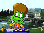 CJ playing chess in Russia (JumpStart Around the World)