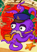 The octopus in the Pluck-a-Pearl activity