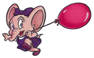 A sticker of Eleanor with a balloon