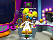 Polly in her chair in JumpStart Power Prep