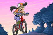 Sally biking (Adventure Challenge)