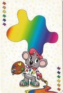 Kisha on a shape card, from JumpStart Color and Shape Card Game