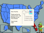 The United States map in JumpStart 2nd Grade