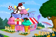 The ice cream parlor as seen in JumpStart Advanced Kindergarten: Arts and Crafts