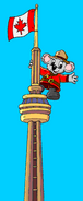 Kisha on the CN Tower, from the Balloon Breezin' activity in JumpStart Around the World