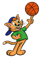 Advanced series artwork of Casey with a basketball