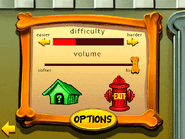 Options screen