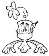 An illustration of Egbert from the JumpStart 3rd Grade printable workbook
