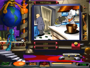Chef Boy-Robot dumping cold salmon and worms (minus ice cream) in a bowl for William Kellogg to see for a meal. Gross!