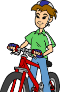 TJ on a bike, from JumpStart Adventure Challenge
