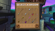 Selecting a broom from the Broom Closet